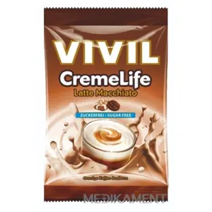 VIVIL BONBONS CREME LIFE Latte Macchiato drops s kávovou príchuťou bez cukru 110 g
