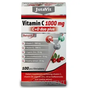 JutaVit Vitamín C 1000 mg + D3 2000 IU duo plus tablety 100 ks