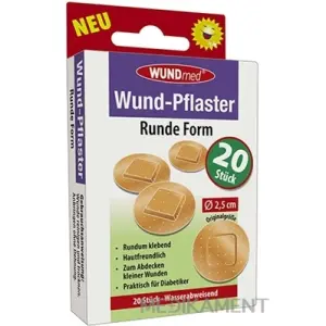 WUNDmed Kruhová náplasť Telová priemer 2,5 cm 20 ks