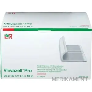 Vliwazell Pro Krytie na rany superabsorpčné sterilné 20 x 25 cm 10 ks