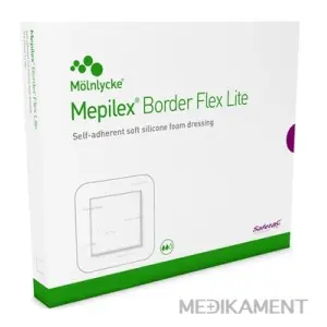 Mepilex Border Flex Lite samolepivé krytie na rany silikónové 7,5 x 7,5 cm 5 ks
