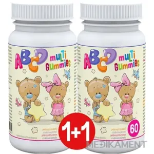 ABCD muLTi Gummies pektínové bonbóny s malinovou príchuťou 2 x 60 ks 1 set