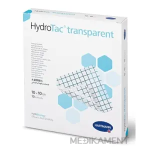 HydroTac transparent Krytie na rany hydrogélový obväz 10 x 10 cm 10 ks