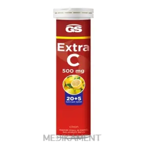 GS Extra C 500 mg šumivé tablety príchuť citrón 25 ks