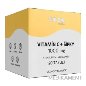 TOTO VITAMÍN C 1000 mg + ŠÍPKY tablety s postupným uvoľňovaním 120 ks