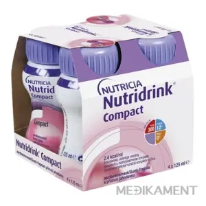 NUTRIDRINK COMPACT s jahodovou príchuťou 4 x 125 ml 