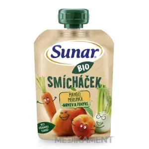 Sunar BIO SMÍCHAČEK Mango marhuľa + mrkva a fenikel kapsička 100 g