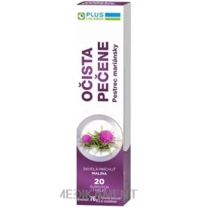 PLUS LEKÁREŇ Očista pečene šumivé tablety s príchuťou malina 20 ks