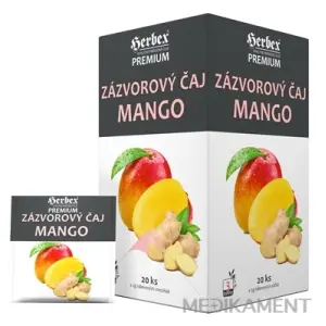 HERBEX Premium zázvorový čaj mango bylinno - ovocný čaj 20 x 2 g