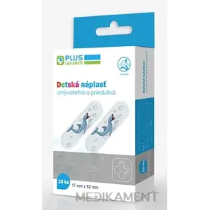 PLUS LEKÁREŇ Náplasť detská jemná priedušná umývateľná 17 x 62 mm 10 ks