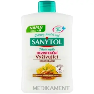 SANYTOL Tekuté mydlo DEZINFEKČNÉ Vyživujúce mandľové mlieko náhradná náplň 500 ml