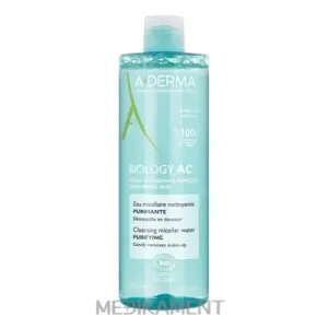 A-DERMA BIOLOGY AC Čistiaca micelárna voda pleť so sklonom k akné 400 ml
