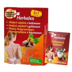 Herbalex Hrejivá náplasť s gaštanom 3+1 grátis (4 ks ) set 1 ks