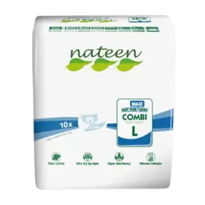 nateen COMBI MAXI L plienky inkontinenčné obvod bokov 115-150 cm savosť 3450 ml 10 ks
