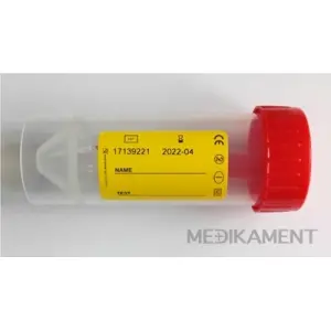 SYNTESYS Nádoba na odber stolice 30 ml nesterilná žltá popisovacia plocha 1 ks