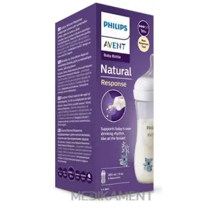AVENT FĽAŠA Natural Response 260 ml koala cumlík pre podporu rytmu pitia (1m+) 1 ks