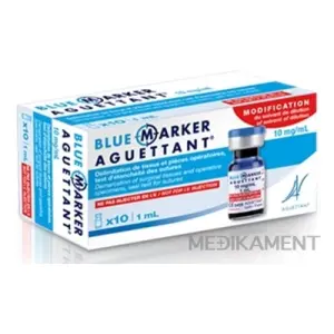 BLUE MARKER AGUETTANT 10 mg/mL roztok metylénovej modrej 10 x 1 ml