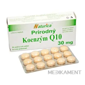 Naturica Prírodný KOENZÝM Q10 30 mg cmúľacie tablety príchuť pomaranč 30 ks