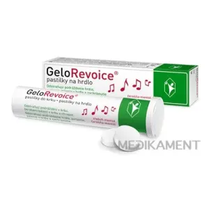 GeloRevoice pastilky na hrdlo príchuť čerešňa mentol 10 ks