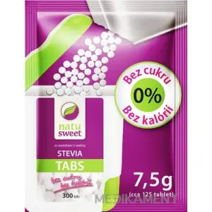 NATUSWEET STEVIA TABS refill pack sladidlo vrecúško na doplnenie dávkovača tablety 7,5 g