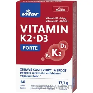 VITAR VITAMIN K2 + D3 FORTE tablety 60 ks