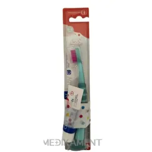 CURAPROX Kids 2+ + Baby 4260 detská zubná pasta, príchuť jahoda 10 ml + detská zubná kefka