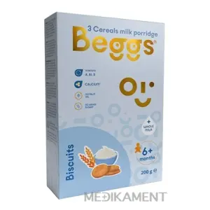 Beggs Mliečna kaša 3zrnná So sušienkami (od ukonč. 6. mesiaca) 200 g