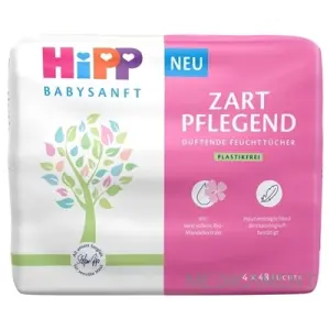 HiPP BABYSANFT Čistiace vlhčené obrúsky s bio-mandľovým olejom 4x48 ks