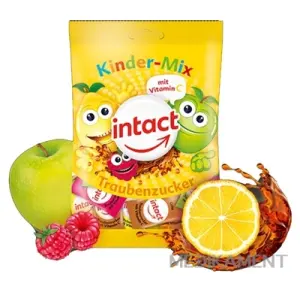 INTACT HROZNOVÝ CUKOR Kinder Mix pastilky s vitamínom C 75 g