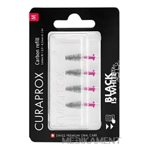 CURAPROX CPS Black Is White medzizubné kefky bez držiaka veľkosť M 4 ks