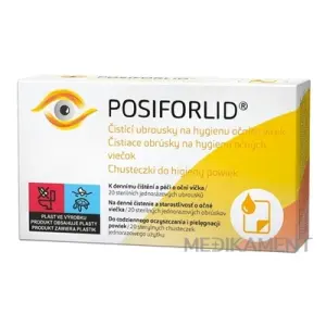 POSIFORLID Obrúsky na hygienu očných viečok čistiace, jednorazové, sterilné 20 ks