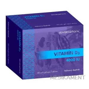 Slovakiapharm Vitamín D3 4000 IU kapsuly 60 ks