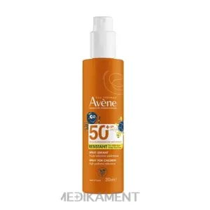 AVENE RESISTANT SPREJ pre deti SPF 50+ na opaľovanie, veľmi vysoká ochrana 200 ml