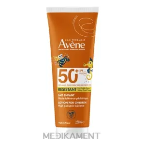 AVENE RESISTANT MLIEKO na opaľovanie pre deti SPF 50+ veľmi vysoká ochrana 250 ml