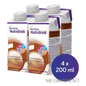 Nutridrink s čokoládovou príchuťou 4 x 200 ml