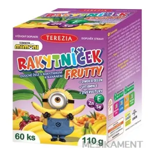 TEREZIA RAKYTNÍČEK FRUTTY MIMONI ovocné želé s rakytníkom a banánom 60 ks