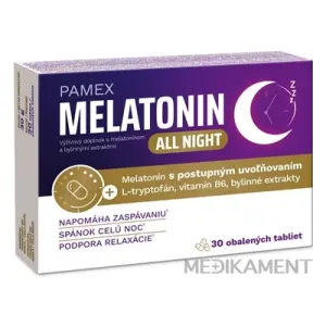 PAMEX MELATONIN ALL NIGHT tablety s postupným uvoľňovaním 30 ks