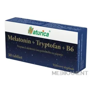 Naturica Melatonín + Tryptofan + Vitamín B6 tablety 30 ks