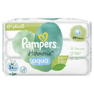 PAMPERS WIPES 3X48KS HARMONIE AQUA 458525