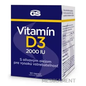 GS Vitamín D3 2000 IU kapsuly 90 ks
