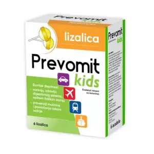 Prevomit kids Lízanky pohoda pri cestovaní, citrusová príchuť 6 ks