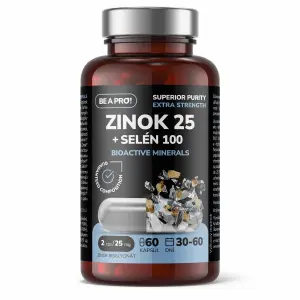 BE A PRO! ZINOK 25 + SELÉN 100 BIOACTIVE MINERALS kapsule 60 ks