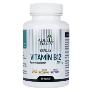 Adelle Davis VITAMÍN B12 kyanokobalamín 500 µg kapsuly 60 ks