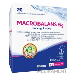 Vitabalans MACROBALANS 6 g macrogol. 4000 vrecúška, prášok na perorálny roztok 20 ks