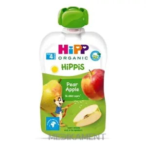 HiPP HiPPis BIO Hruška Jablko kapsička (od ukonč. 4. mesiaca) ovocný príkrm 100 g