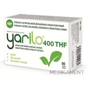 YARILO 400 THF aktívna forma kyseliny listovej tablety 90 ks