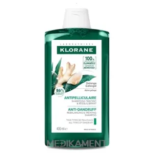 KLORANE ŠAMPÓN proti lupinám s galangalom obnovujúci a ošetrujúci všetky typy lupín 400 ml