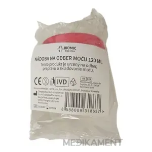 BIOMIC NÁDOBA NA ODBER MOČU jednorazová 120 ml 1 ks