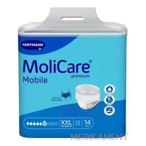 MoliCare Premium Mobile 6 kvapiek XXL plienkové nohavičky naťahovacie modré 14ks