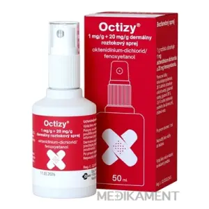 Octizy 1 mg/g + 20 mg/g dermálny roztokový sprej 50 ml